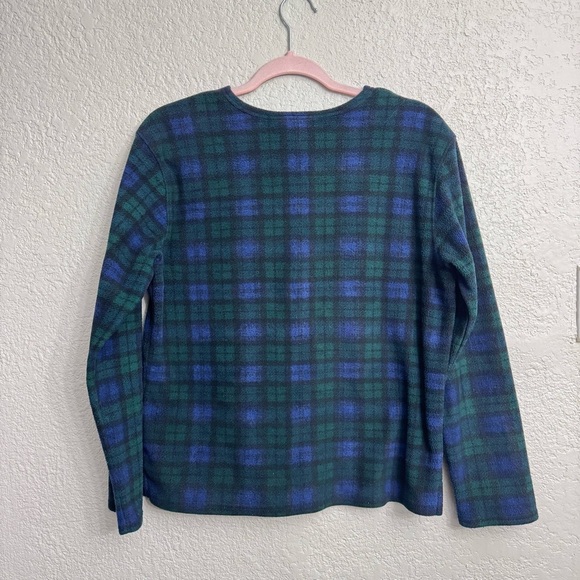 Talbots Plaid Green and Blue Women's Snap Button Jacket - Size S - Picture 4 of 6